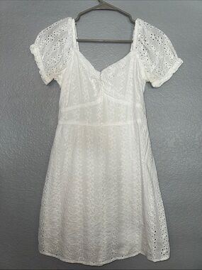 Hollister White Eyelet Mini Dress